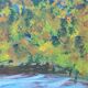 Tableau huile sur toile paysage vintage