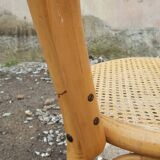 Set of 4 rattan chairs 1970