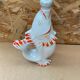 Old bottle fish shape white orange vintage