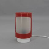 Red and white plastic space age table lamp, 1960s