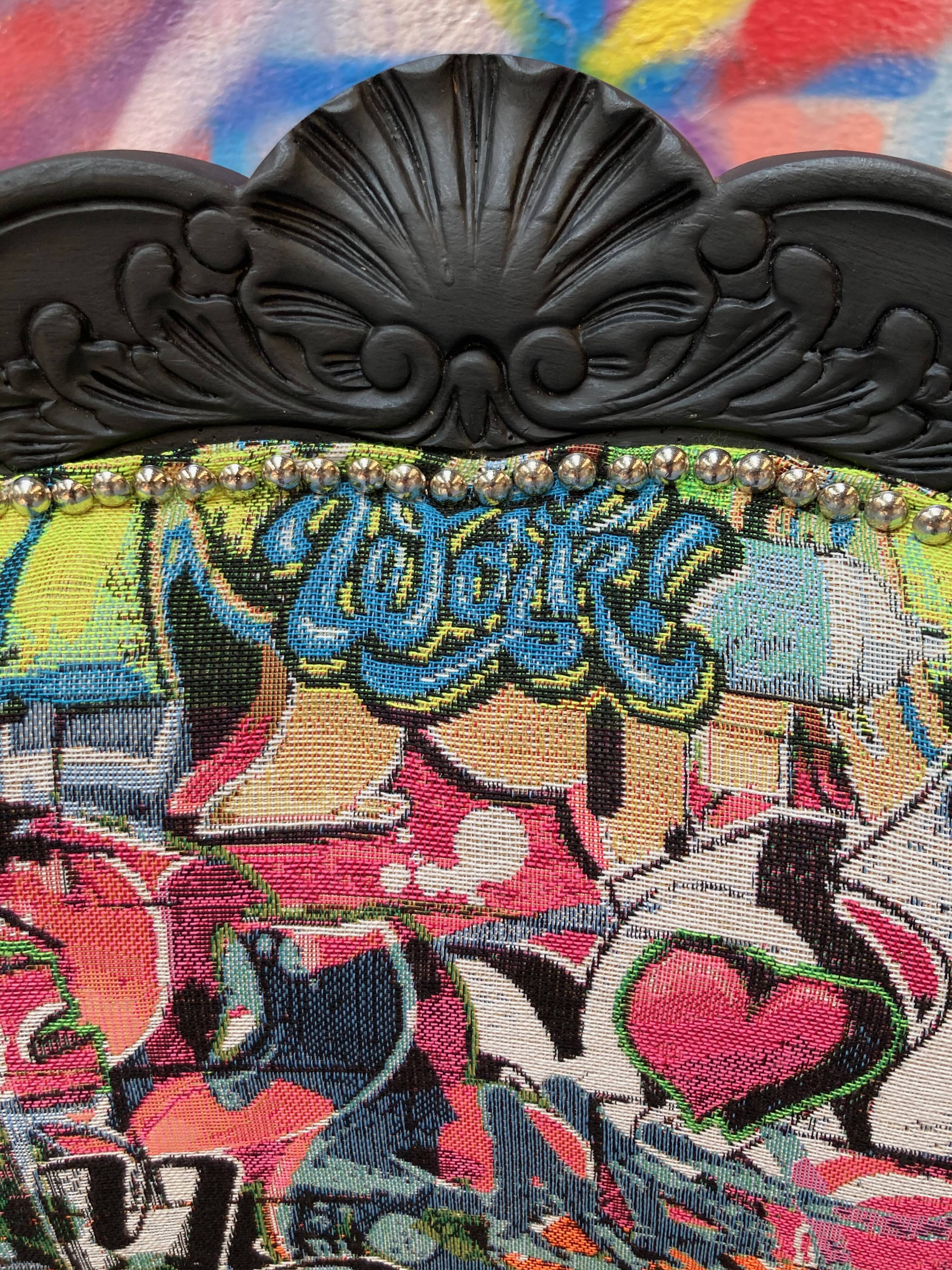 Street art noire chair