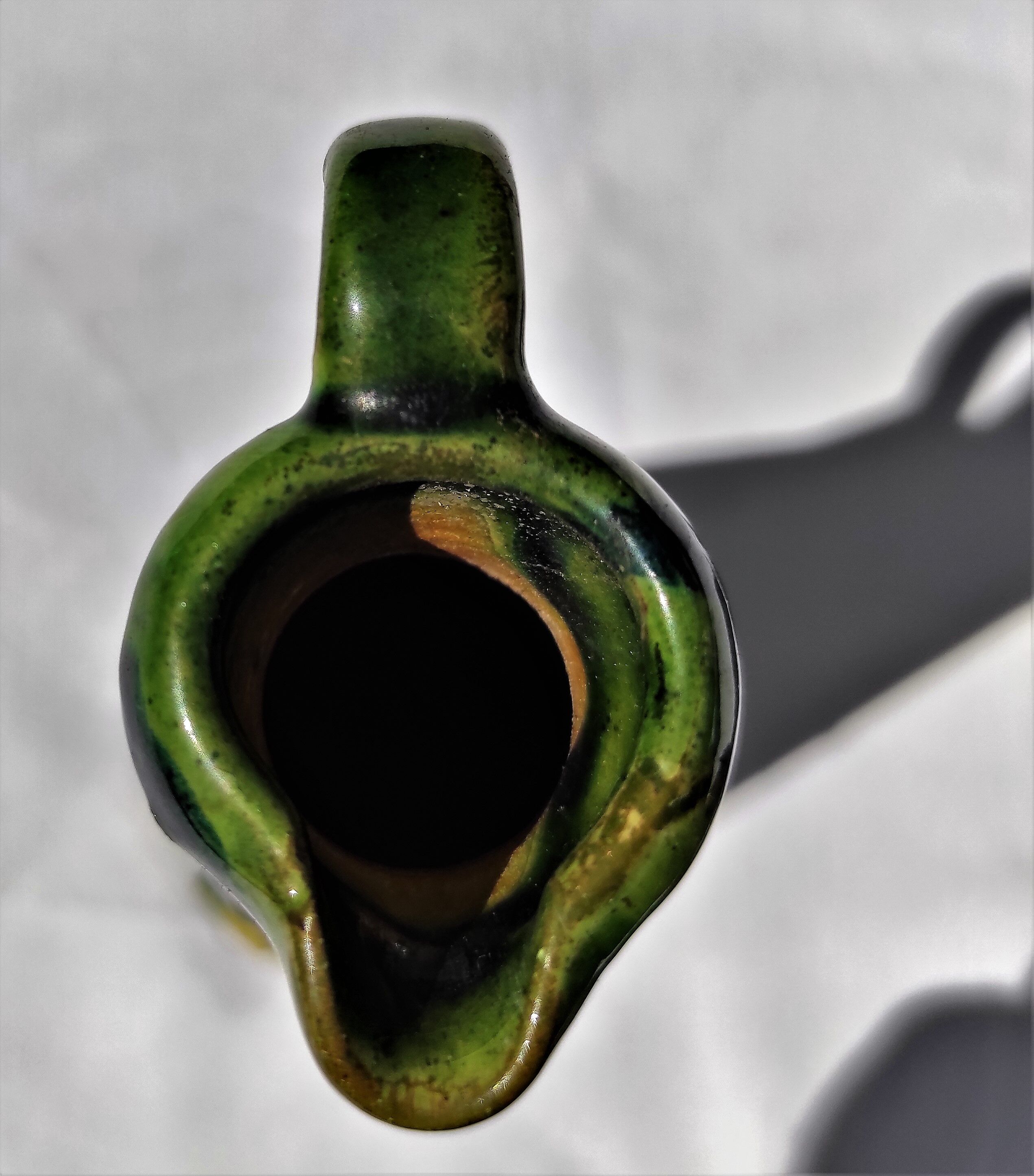 Old Vase Savoyard Pottery Decoration Edelweiss in relief
