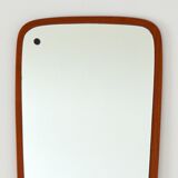 Scandinavian free-form teak mirror 1960s