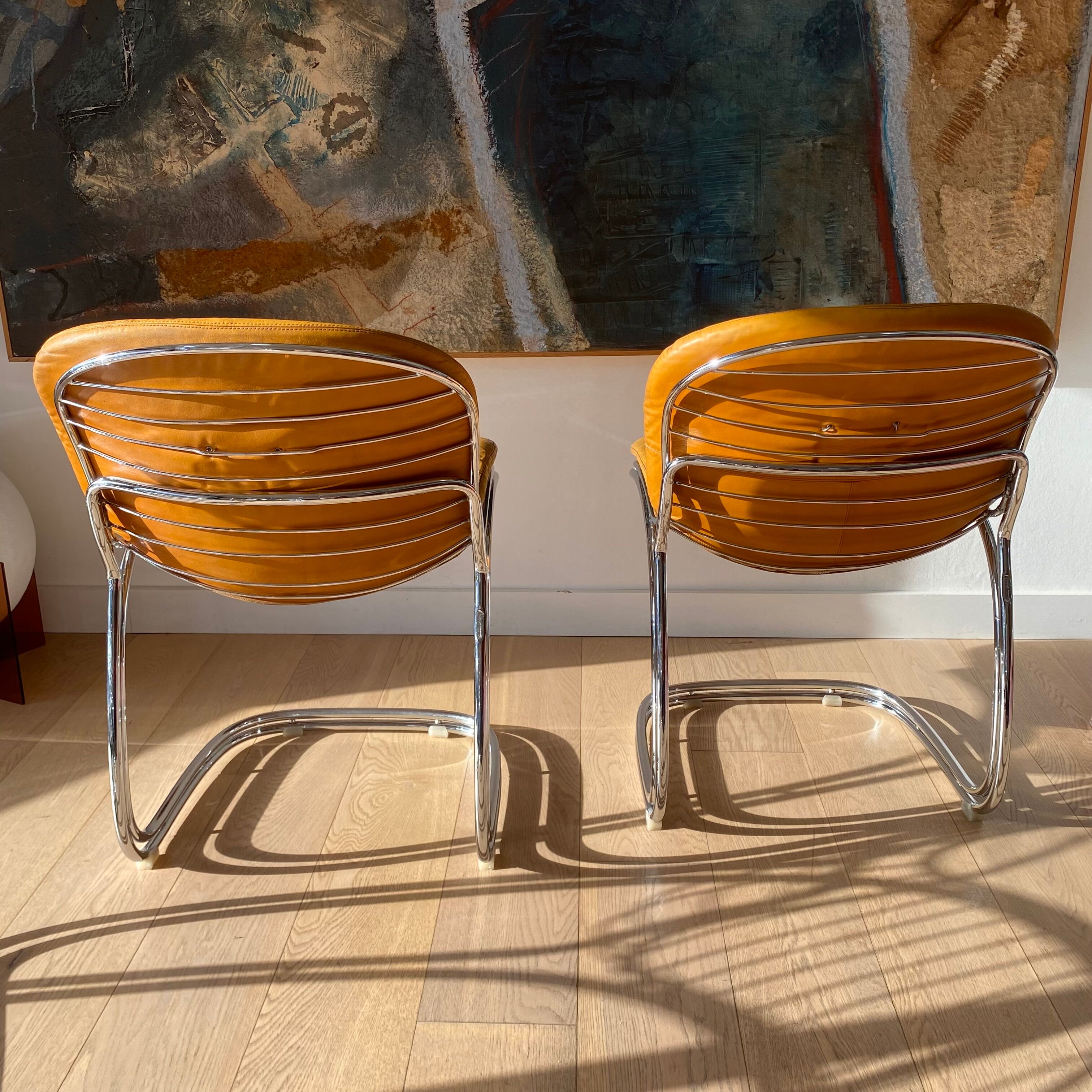 Suite of 6 Sabrina chairs by Gastone Rinaldi for Rima 1970