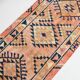 Navy Blue & Orange Vintage Runner Rug, 79x395Cm