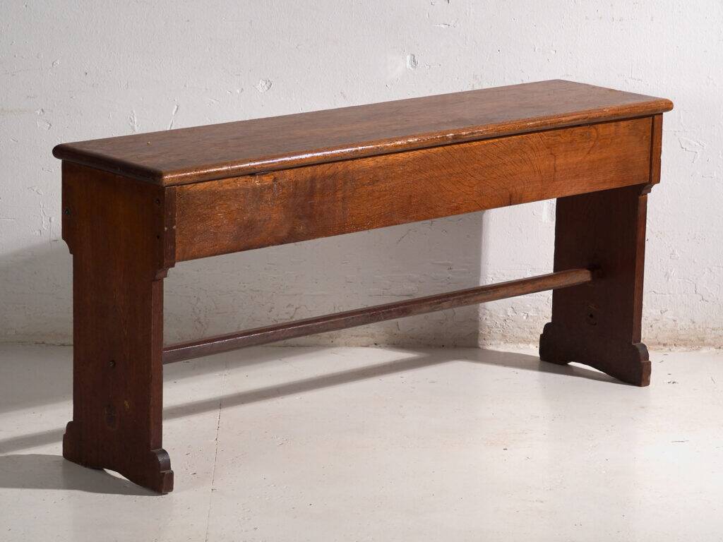 Antique organ bench with drawer in oak – Central Europe, circa 1920