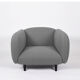 Moira armchair light grey fabrics ENO studio