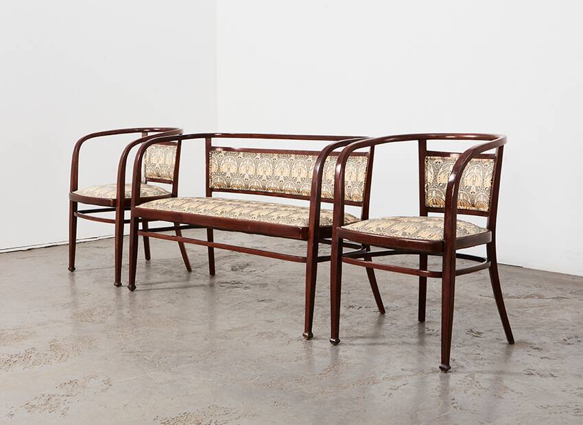 Otto Wagner Wiener Secession Seating Set for Mundus Austria 1903
