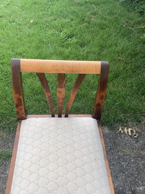 Bench, end of sofa, two-tone wooden end of bed. Old