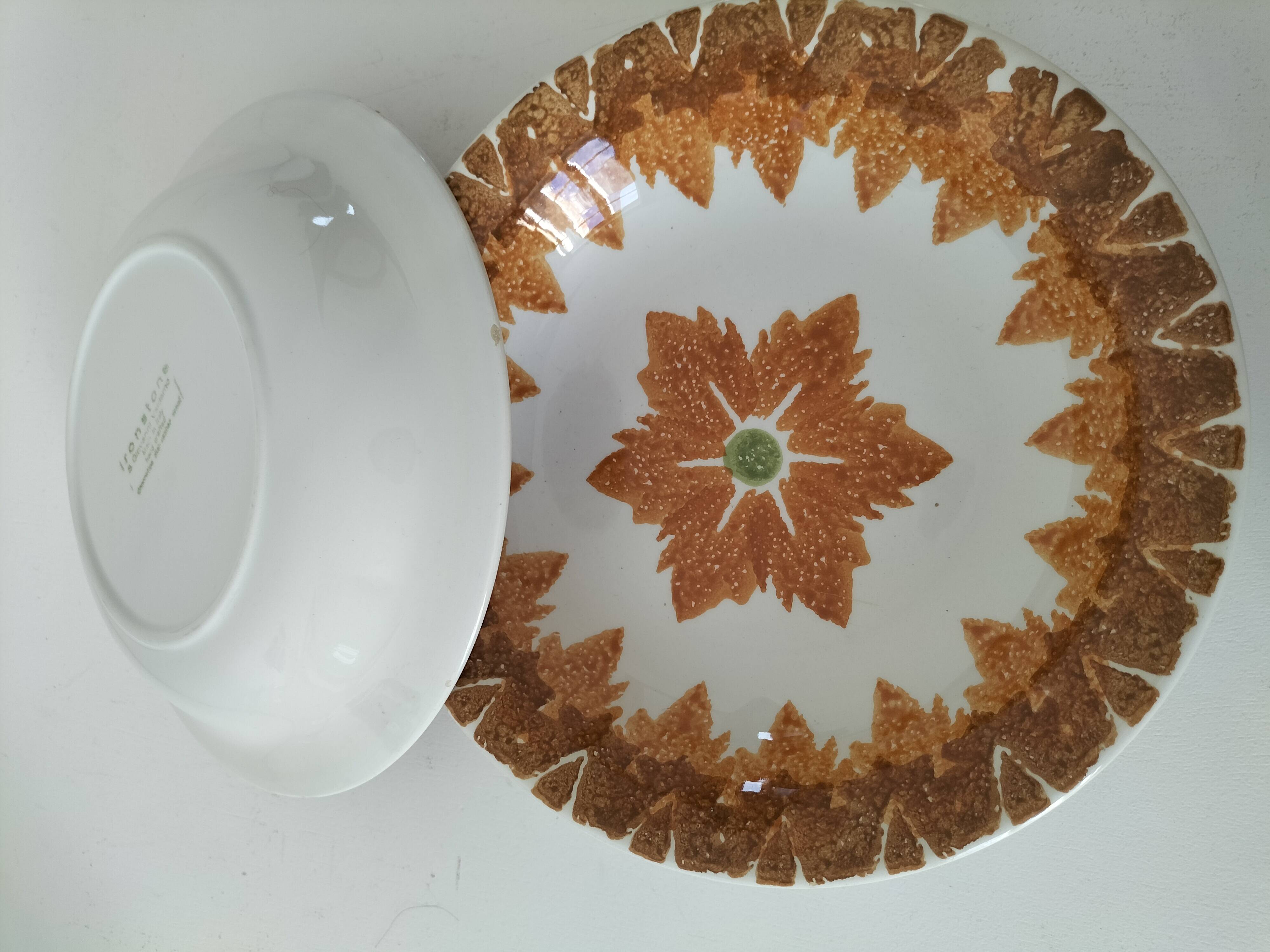 Set of 6 Vintage Italian Ironstone Plates S. Giovanni Valdarno