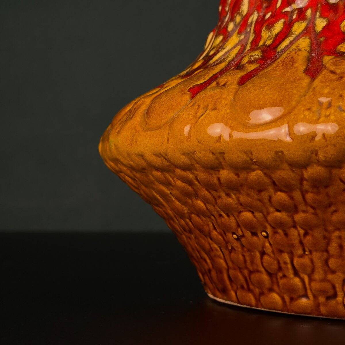 Vintage lava ceramic vase by Kil Liboje, Yugoslavia, 1960s.