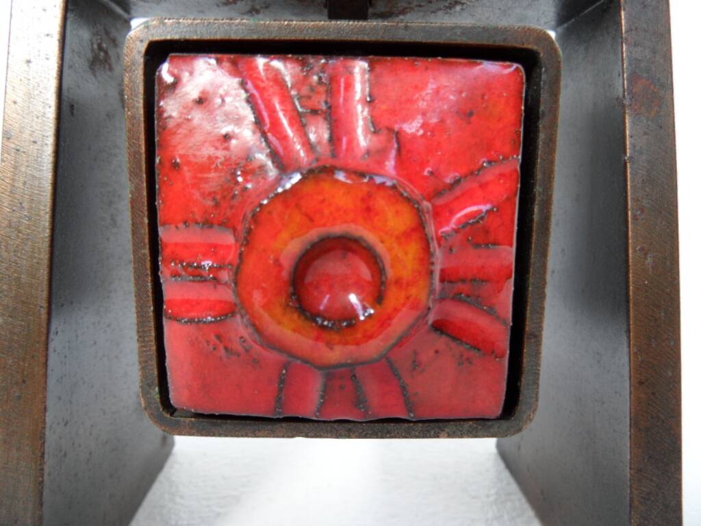 Bougeoir vintage en bronze 1960