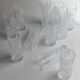 Vintage Transparent Crystal Glasses Set of 11 - Italian 1970s Tableware
