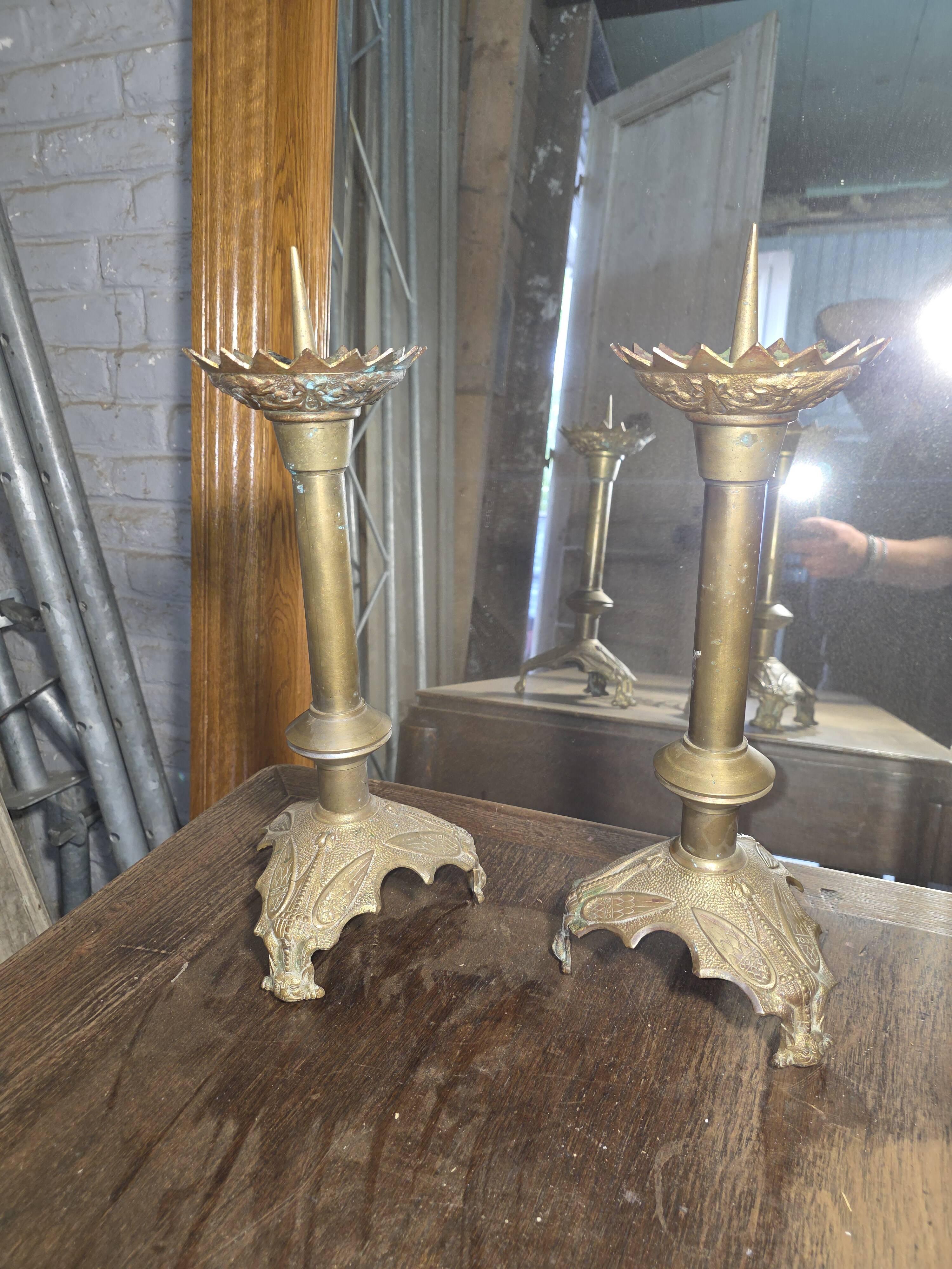 Pair of antique candlesticks