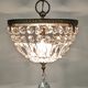 Louis XVI style bronze ceiling light and glass pendants