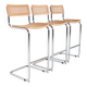 3 tabourets de bar vintage Cesca, Marcel Breuer, années 70