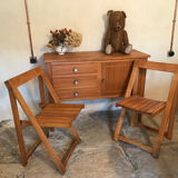 Pair of vintage folding chairs 1960's