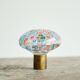 Millefiori glass door knob from Murano and patinated brass, 1960s.