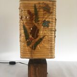 Vintage lamp in solid wood 70s