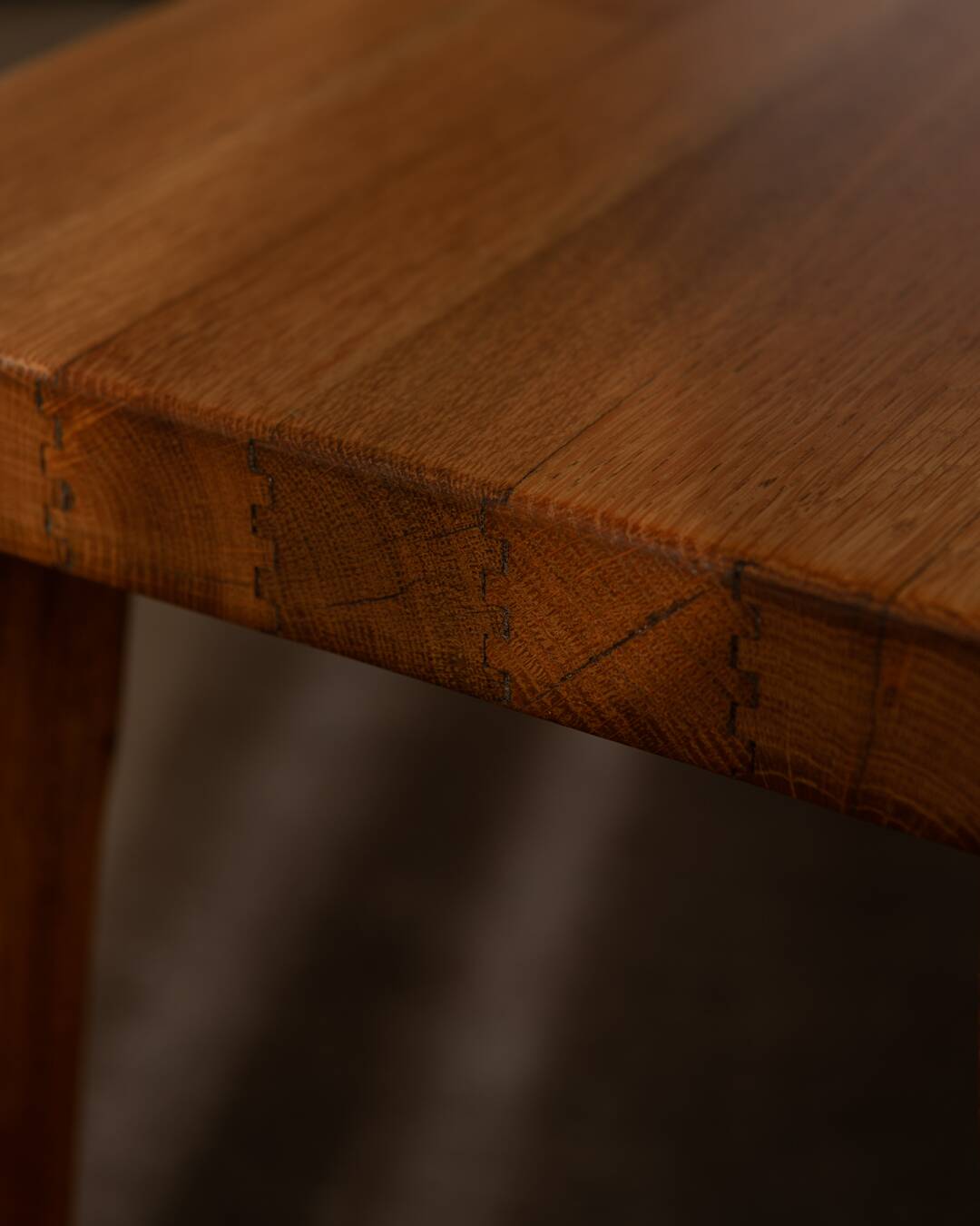 Brutalist Solid Oak Nesting Tables (Set of 3) – Dutch 1970s