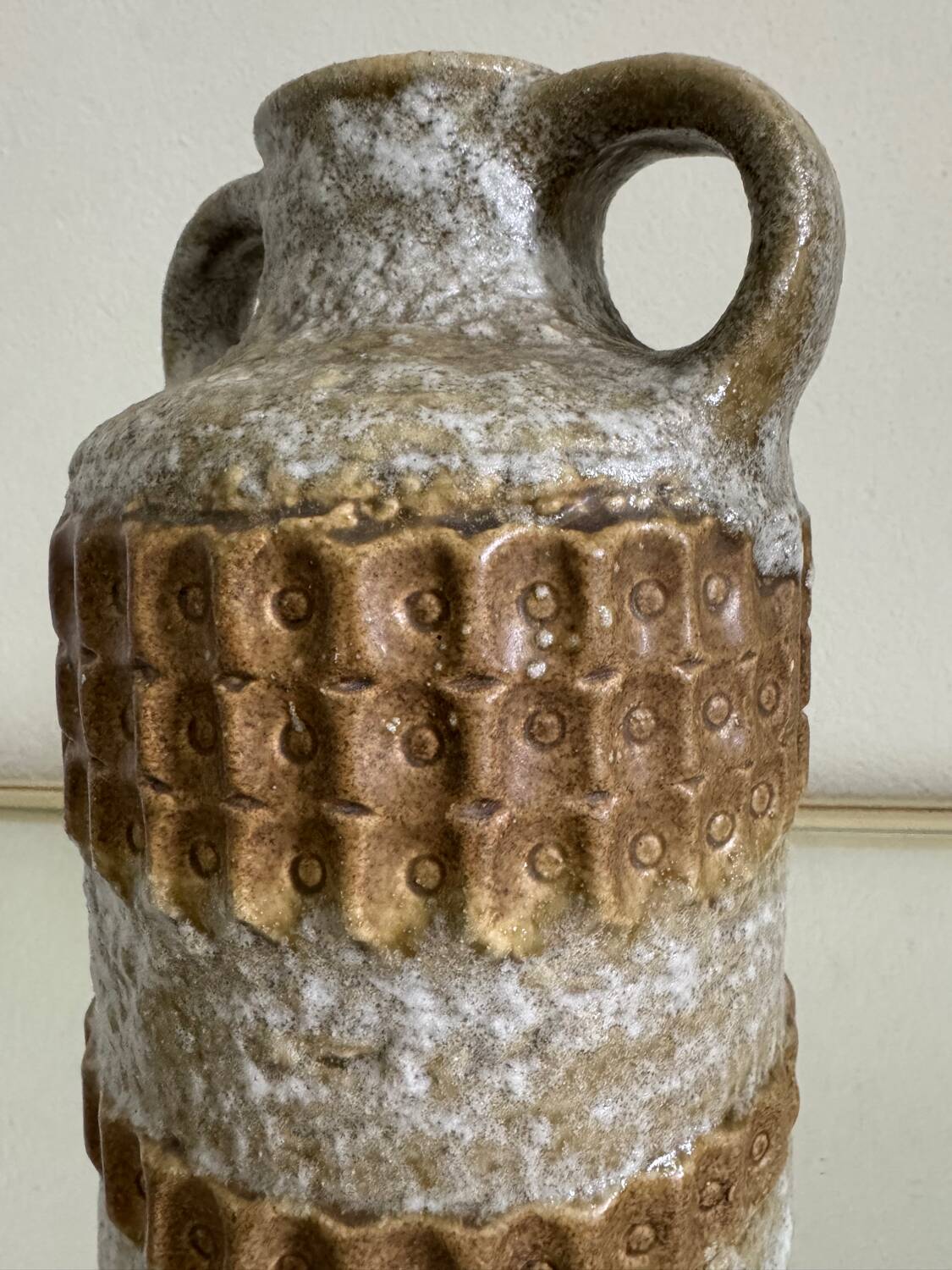 German ceramic vase with handles from the 60s