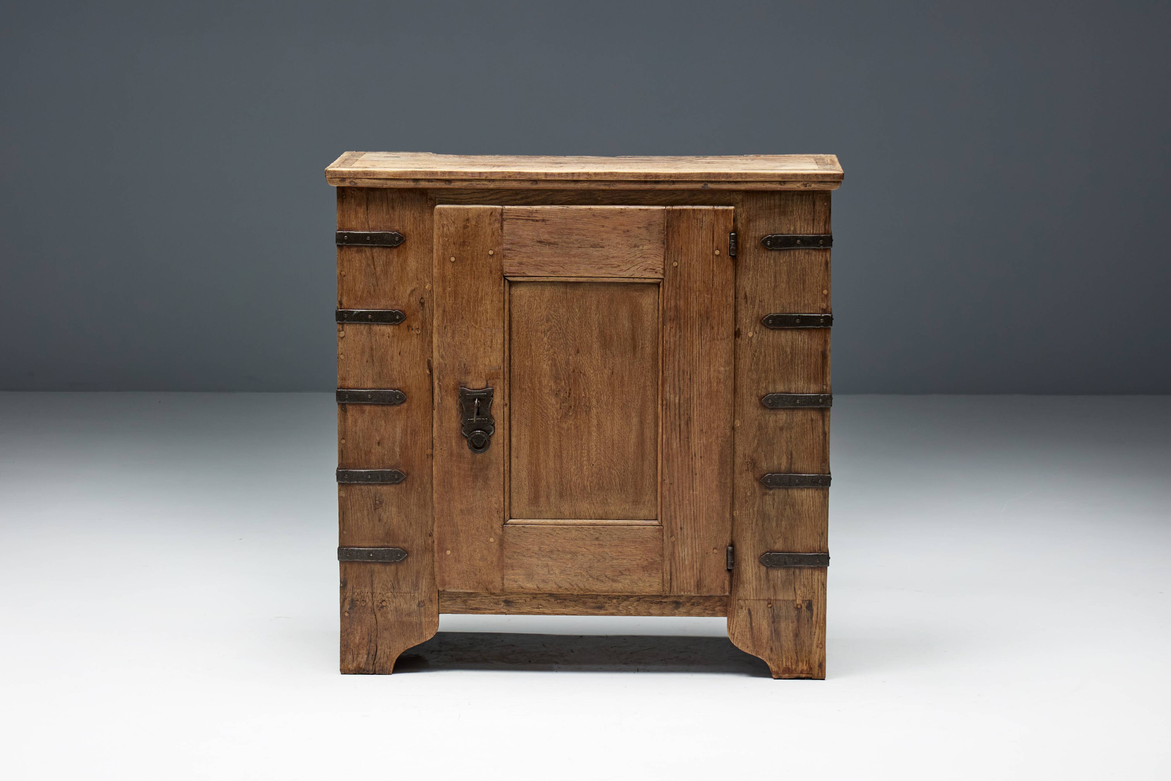 Brutalist Folk Art Cabinet, Spain, 18th Century