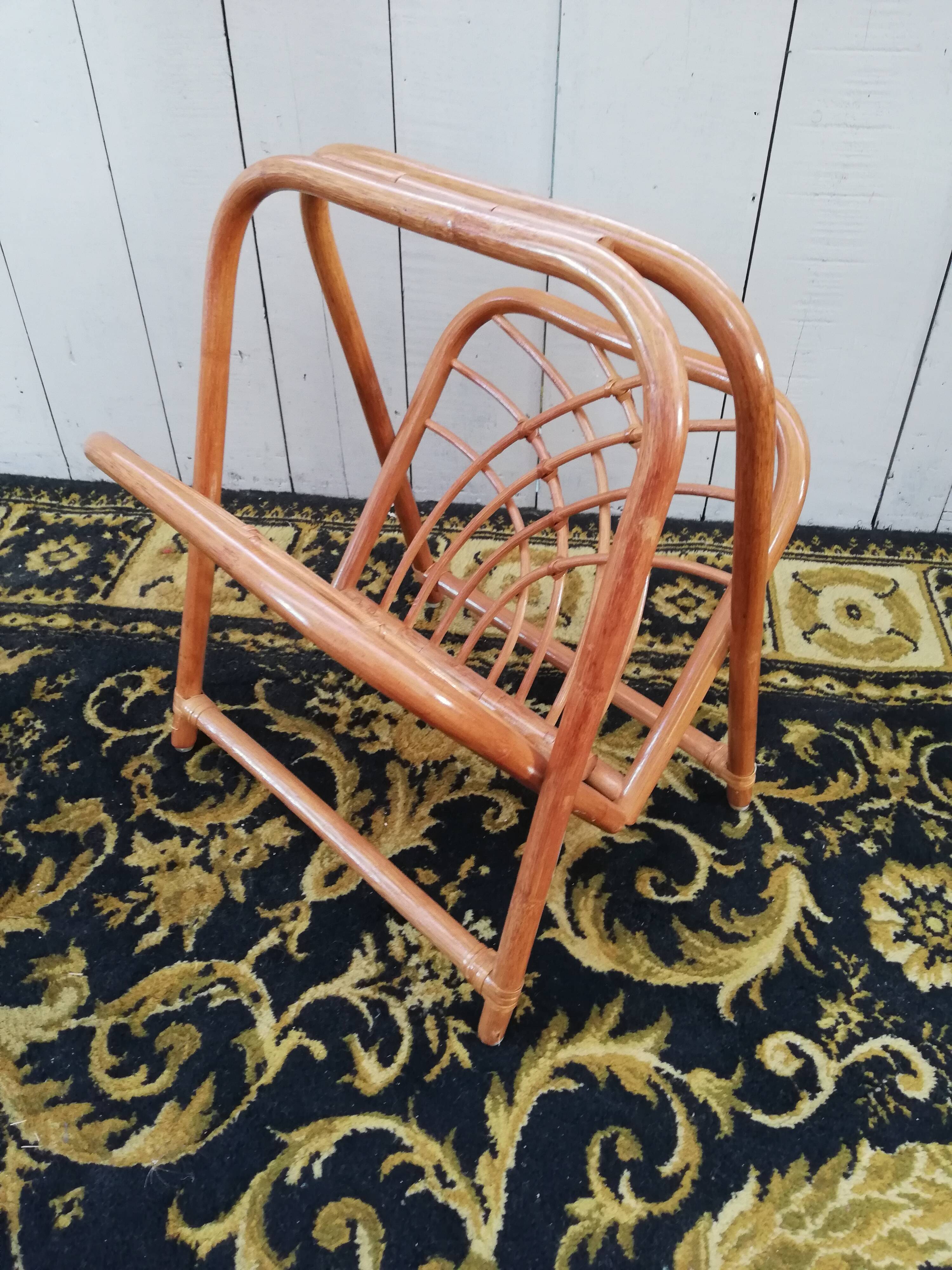 Vintage rattan magazine door, Czech