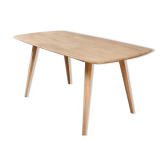 Model "plank" table designated by Ercol, 60s