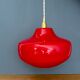 Vintage red opaline suspension globe