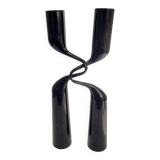 Paire de bougeoirs Tango noir par Mikaela Dörfel pour Menu