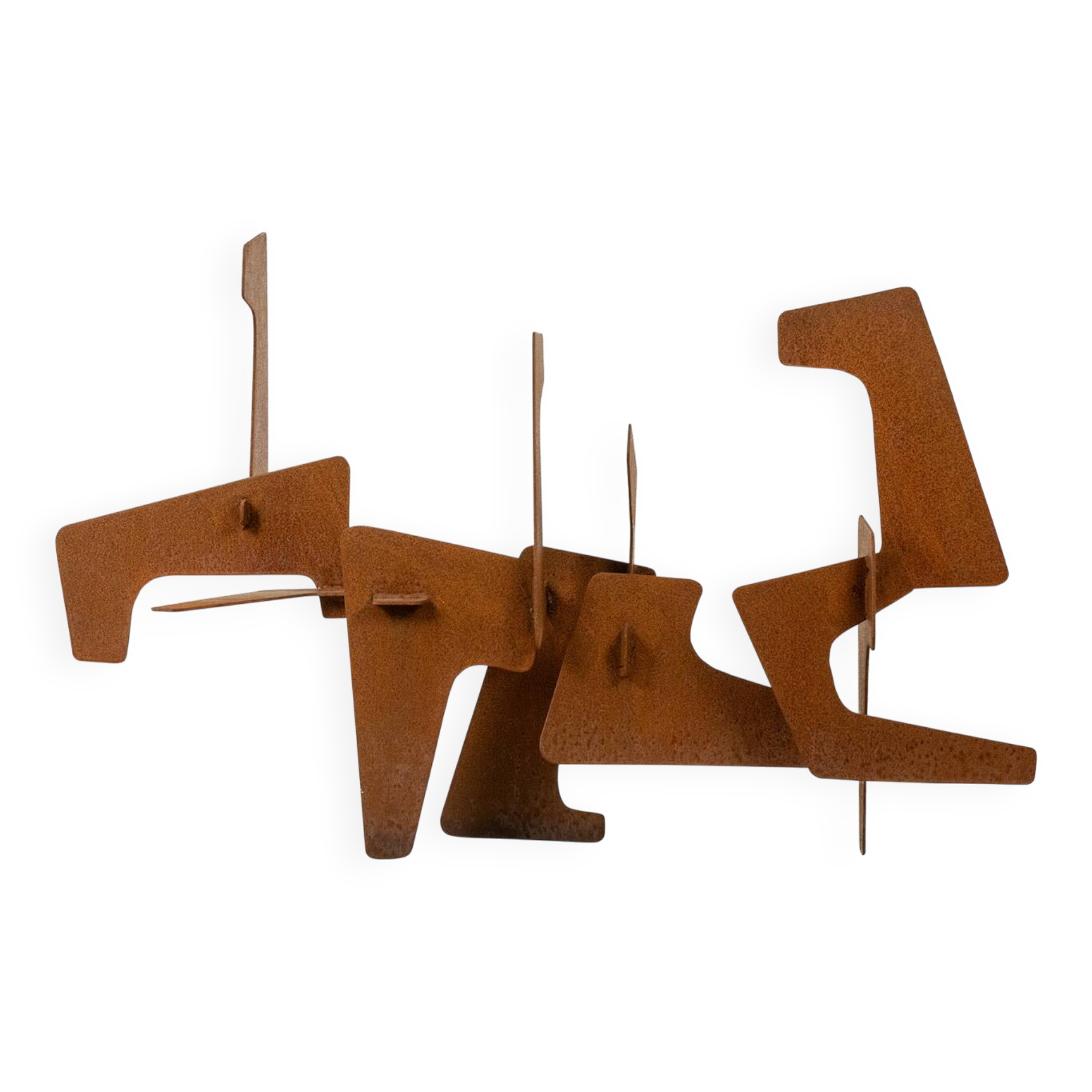 MPCEM. Abstract sculpture in corten steel. Unique piece, 2014.