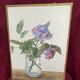 Large vintage watercolor "bouquet of roses"