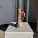 Large antique handmade stoneware candlestick H20