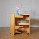90s laminated wood folding storage unit