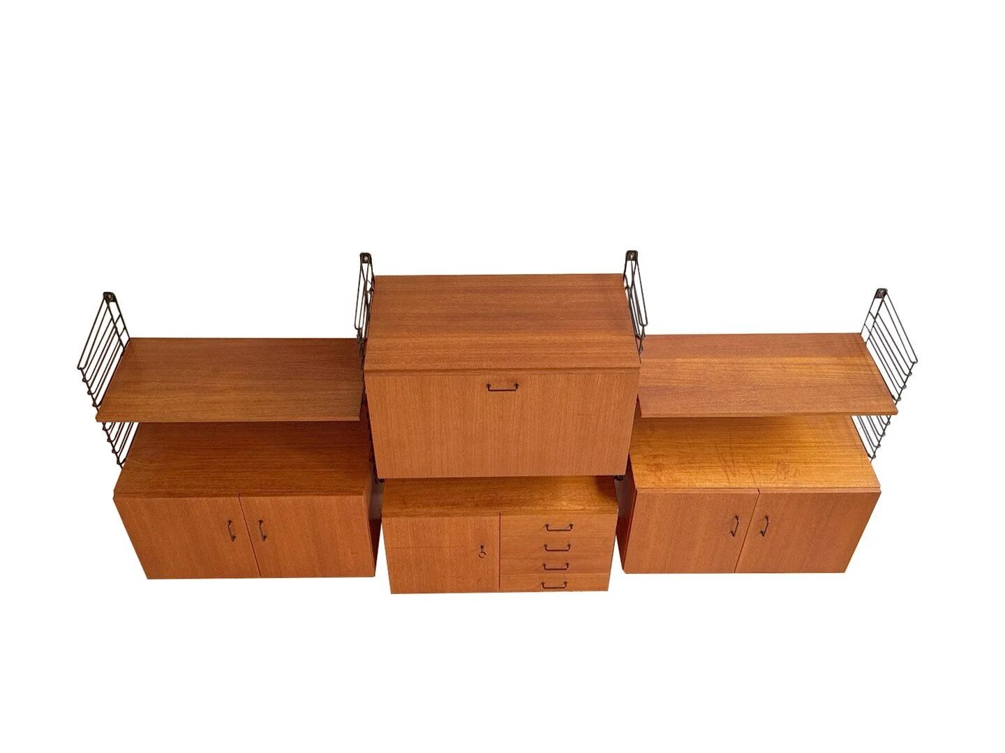 Musterring teak modular wall system – wide wall unit
