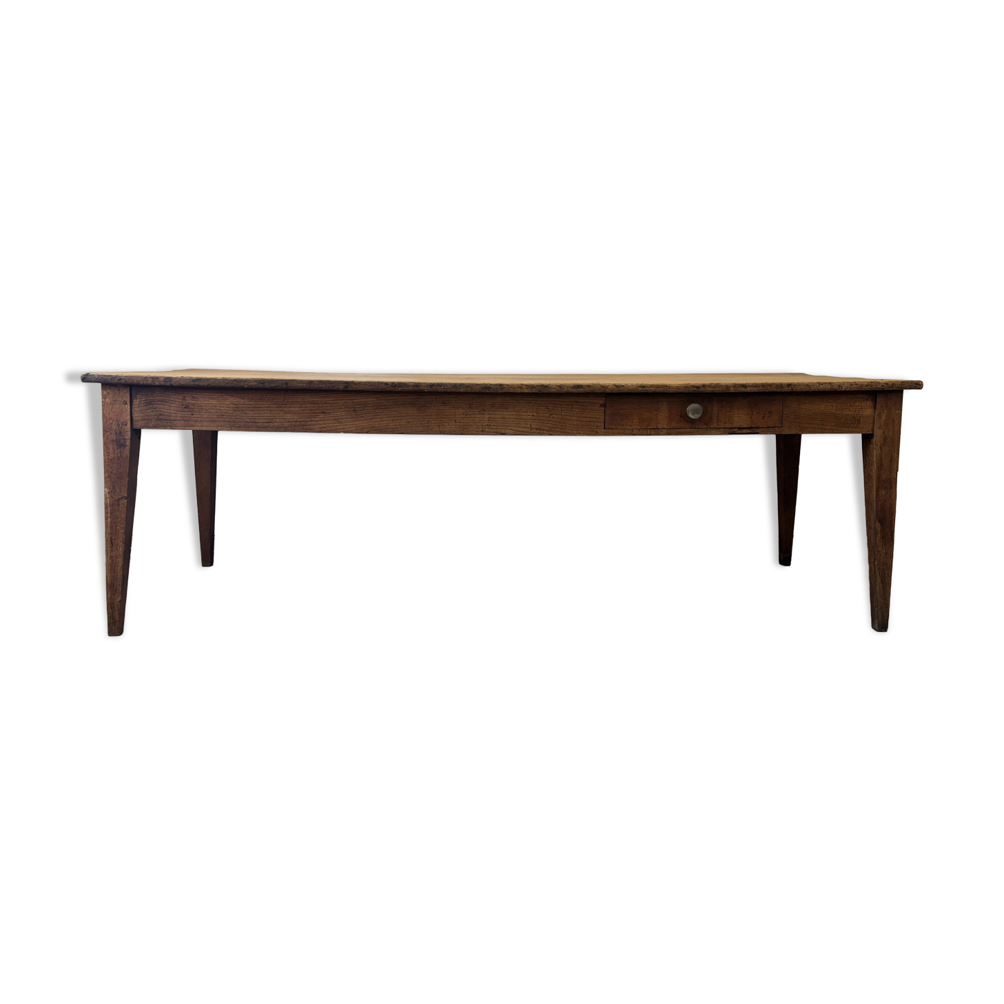 Authentic vintage farmhouse table from the 1950s in solid oak.