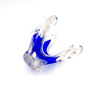 Cup Hospodka Chřibská Cristal Bohême Bleu Cobalt and Opaline Circa 60