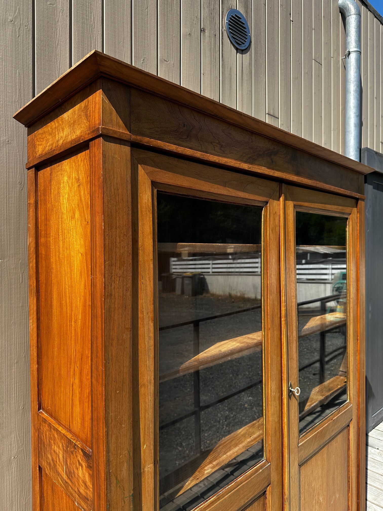 Walnut display cabinet
