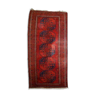 Vintage afghan Ersari handmade carpet 114cm x 229cm 1950s - 1C406