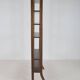 Danish freestanding wall rack with brass accents, 1960s