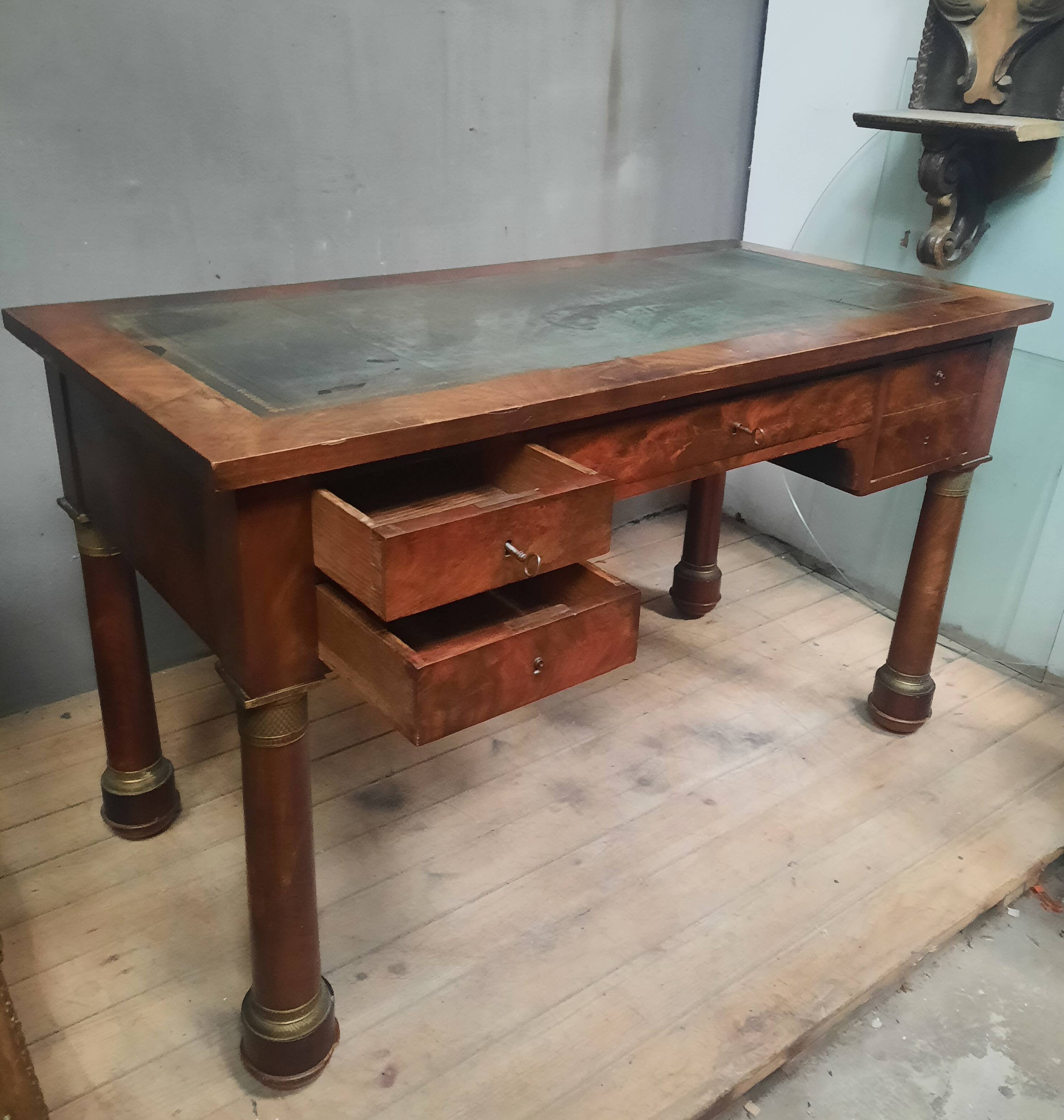 Mahogany desk from the Empire period.