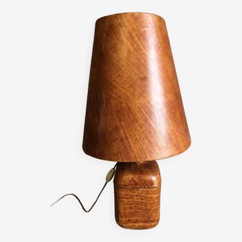 Grande lampe vintage en cuir