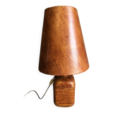 Large vintage leather lamp