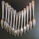 Set of Christofle snail forks made of silver metal