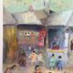 Scène de rue chinoise, huile sur toile signée