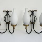 Set of 2 Italian vintage  wall light sconces in style Arredoluce/ Stilnovo