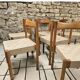 6 chaises Scandinave 1960' sangles tressées