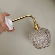 Vintage moulded glass elbow wall light