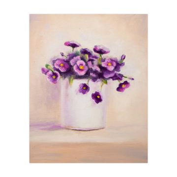 Cuadro al óleo de flores. Flores al óleo.