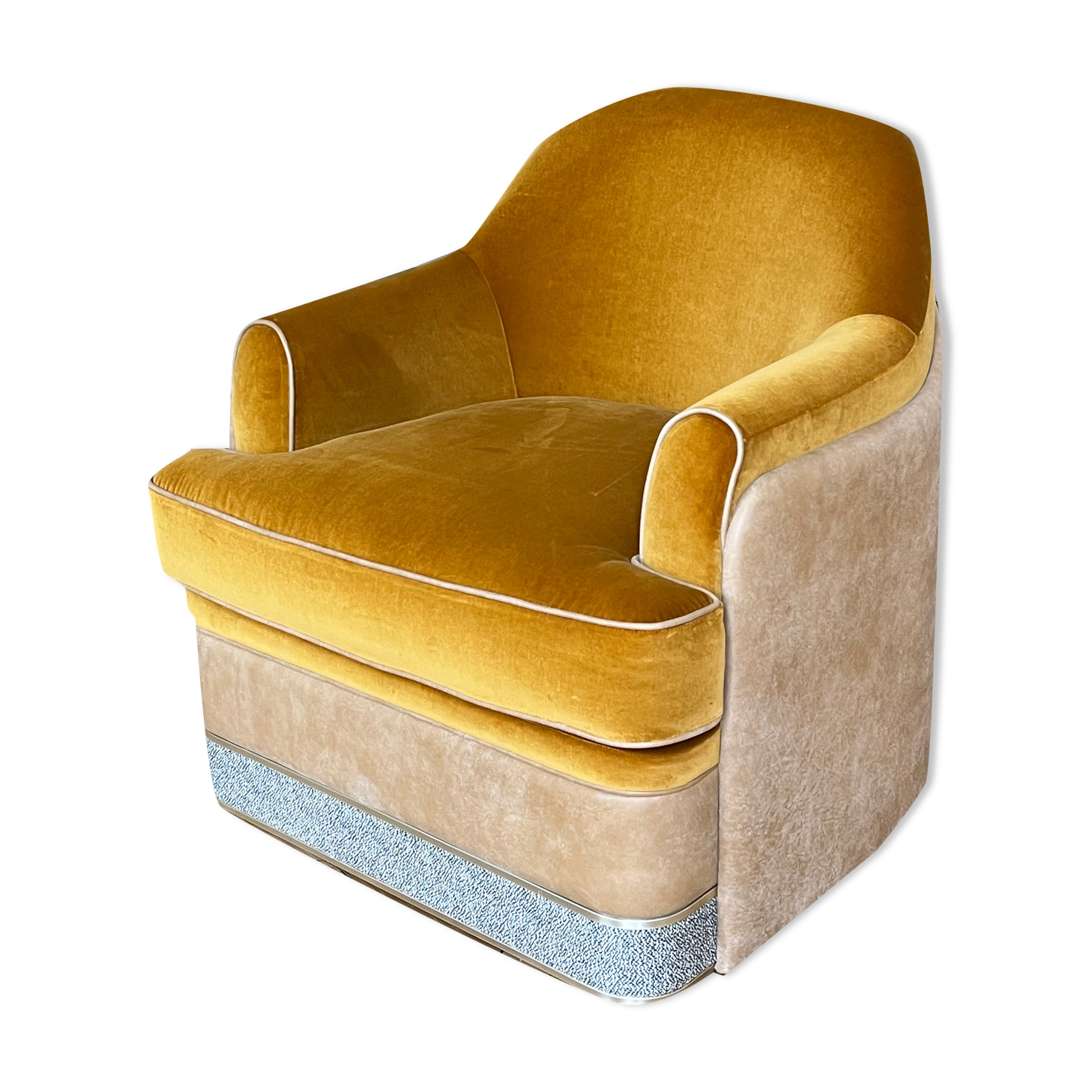 Fauteuil Mathurins velours Chaulnes